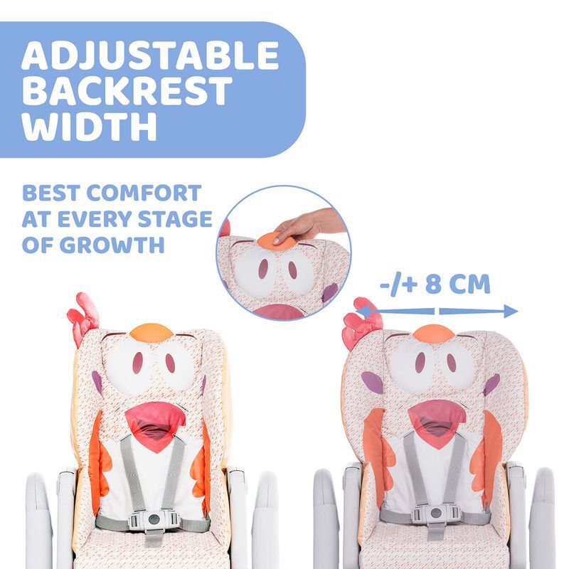 Polly2start Highchair (Fancy Chicken, Orange) image number 1